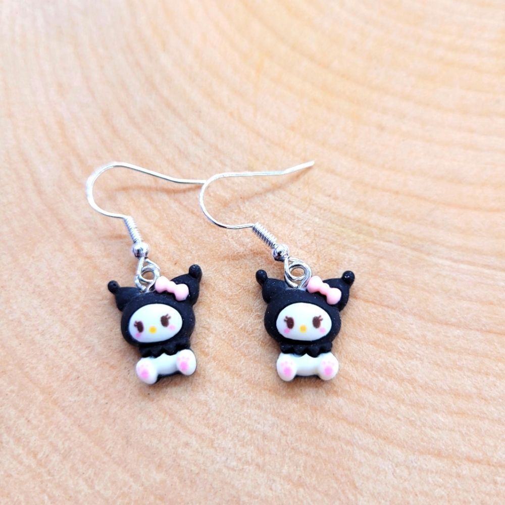 2/$20 Brand New Handmade Kuromi Black Earrings